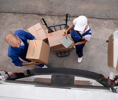 loading wine bottles in a truck